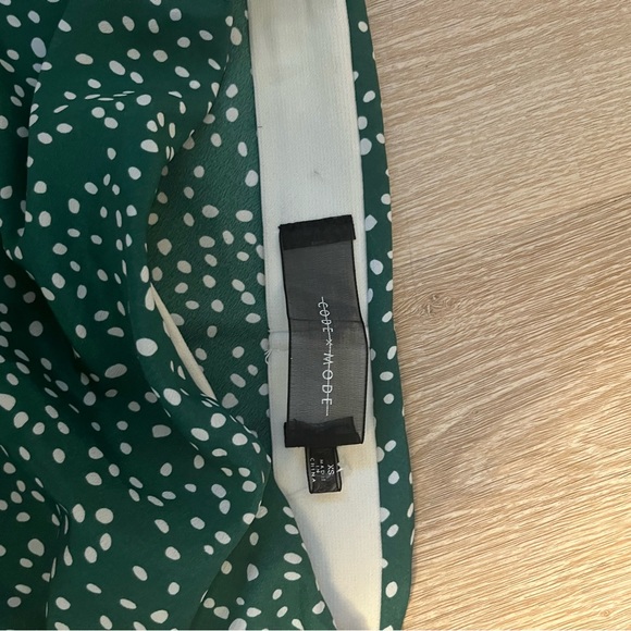 Code x Mode green polka dot skirt satin - Picture 5 of 8